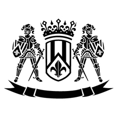 Oat of arms with knights vector image