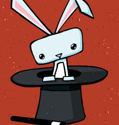 Magic rabbit drawing vector image
