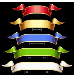 Ribbon set with adjusting length Ribbon set with adjusting length vector image