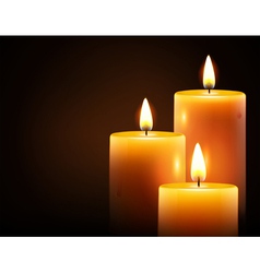 Yellow candles vector image