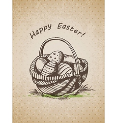 Easter basket vector image