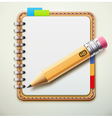 Spiral notebook vector image