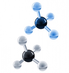 Molecule structure vector image