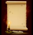 Old parchment with a light vector image