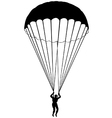 Parachute silhouette vector image