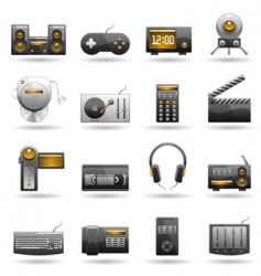 Electronic icon set vector image