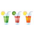 Set of colorful cocktails vector image
