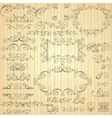 Set of calligraphic swirls for design vector image