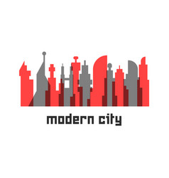 Modern city with colored skyscrapers Modern city with colored skyscrapers vector image