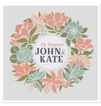 Floral wreath - wedding design vector image