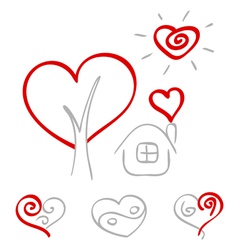 Hearts vector image