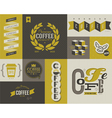 Coffee labels and emblems - collection of design vector image