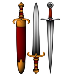 Set of ancient weapon vector image