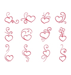 Hearts vector image