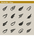 Wings - set of design elements vector image