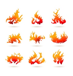 Fire shapes vector image