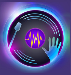 Dance party dj vector image