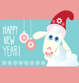 Christmas card with a symbol of the year sheep Christmas card with a symbol of the year sheep vector image