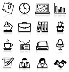 Office icons vector image