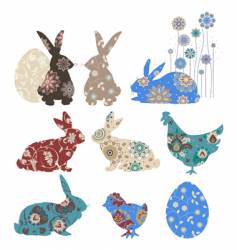 Easter elements vector image