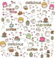Cute doodle vector image