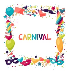 Celebration festive background with carnival icons Celebration festive background with carnival icons vector image