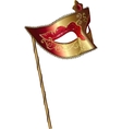 Carnival mask with handle vector image