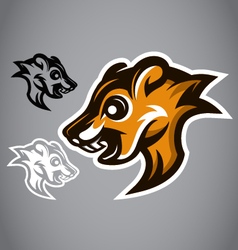 Wild Squirrel head brown logo 2901 vector image