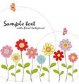 Spring summer floral wallpaper vector image