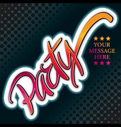 Party lettering vector image