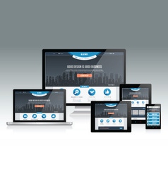 Responsive Web Mockup vector image