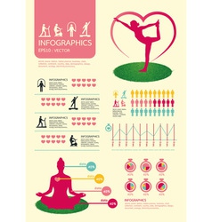 Infographic sport for health vector image