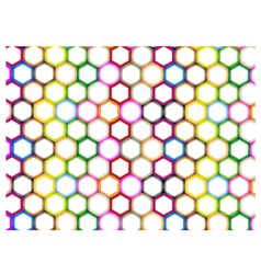 Multi Colors of Hexagon on White Background vector image
