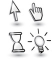 Mouse cursors vector image