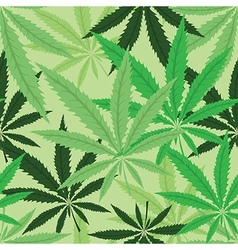 Green hemp floral seamless background vector image
