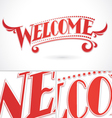 Welcome Lettering design element vector image