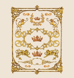 Heraldic design elements vector image