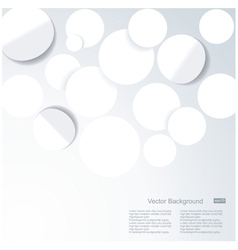 Abstract 3D Geometrical DesignWhite paper circles vector image