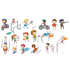 Different sports activities vector image