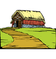 Barn on Hill vector image