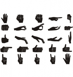 Hand set vector image