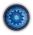 Tech blue symbol on the white vector image