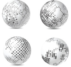 Abstract Tech Spheres vector image