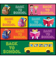 School Banner Set Part 1 vector image