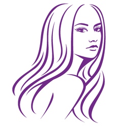 Girl fashion hair vector image