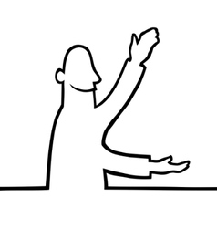Person showing something vector image