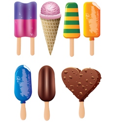 Popsicles vector image