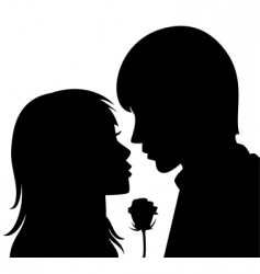 Young love vector image