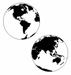 Globes vector image
