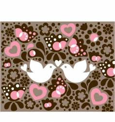 Love birds vector image